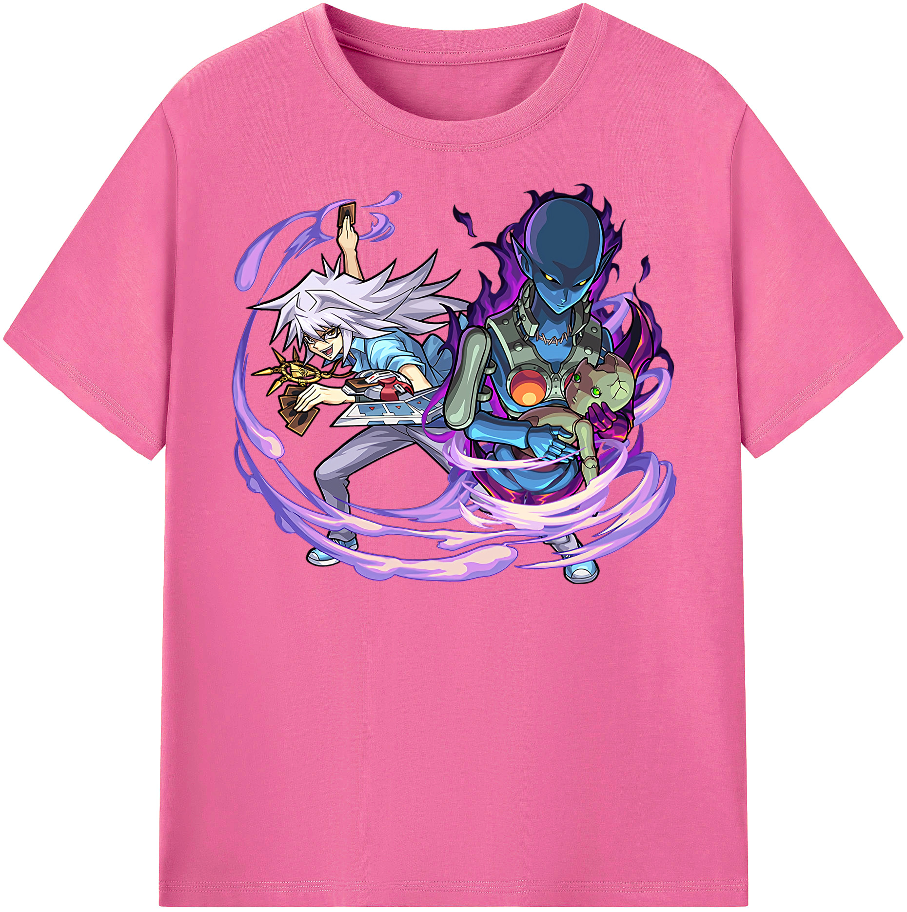 （画像用） 遊☆戯☆王 Yu-Gi-Oh! レディースカジュアルプリントTシャツ（綿100％）